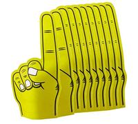 eBuyGB Pointy Big Foam Hand Finger Pointer EVA Animation Palm for Football Festivals Concert Sports Events-Ideal for Printing, Men, Yellow, Pack of 10