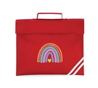eBuyGB Rainbow School Book Bag for Girls, Kids Primary School Reading Bag, Nursery Homework Book Bag with Reflective Strips & Handle, Back to School Book Folder (36 x 30 cm)