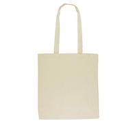 eBuyGB Shopping Tote Shoulder Bag, 100% Cotton, Beige,4 oz