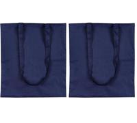 eBuyGB Shopping Tote Shoulder Bag, 100% Cotton, Blue, 2.54 x 2.54 x 2.54 cm (Pack of 2)