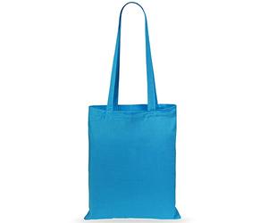 eBuyGB Shopping Tote Shoulder Bag, 100% Cotton, Light Blue, 2.54 x 2.54 x 2.54 cm