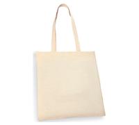 eBuyGB Shopping Tote Shoulder Bags, Cotton, Beige, 39.4 x 22.61 x 3.81 cm