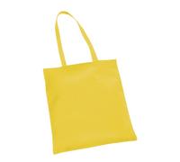 eBuyGB Shoulder Bag Natural Tote Ideal for Printing, Cotton, Yellow, Pack of 10