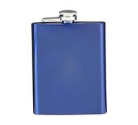 eBuyGB Stainless Steel Hip Groomsmen Best Man Flask Bridesmaids Wedding Metal Drinks Cateen, 7 Ounces, Blue
