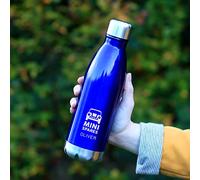 eBuyGB Stainless Steel Water Bottle - Laser Engraved Custom Business, Company Logo, Design - Double Wall 500ml Insulated Vacuum Flask - 12 Hours Hot & 24 Hours Cold (Blue)