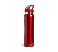 eBuyGB Stainless Steel Water Bottle with Flip Straw Reusable BPA Free 800ml Metal Drinks Bottle Cup (Red)