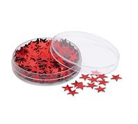 eBuyGB Star Table Confetti, Red, Pack of 6