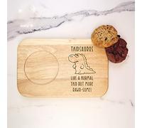 eBuyGB Taidsaurus Tea & Biscuits Board, Wood Dinosaur Coffee Treat Board, Taid Birthday Gift, Present for Welsh Grandad
