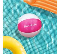 eBuyGB Team Bride Beach Balls, 9” Inflatable Beach Ball, Bridal Party Favours, Pink & White Beach Ball, Hen Party Abroad, Bachelorette Party