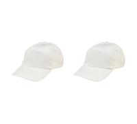 eBuyGB Unisex Adult Classic Adjustable 100% Cotton Baseball Cap for Men, Women, Boys & Girls - 5 Panel Cap Lightweight, Durable, and Sun Protective, White