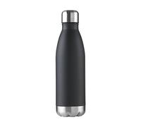 eBuyGB Unisex Adult Double Walled Metal Flask - Black, 500 ml