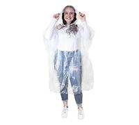eBuyGB Unisex Adult Mac Emergency Rain Waterproof Poncho, Transparent