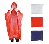 eBuyGB Unisex Adult Reusable Waterproof Poncho, Mixed (Pack of 6)