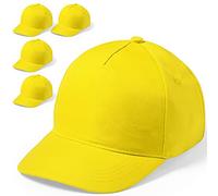 eBuyGB Unisex Kid's Adjustable Plain Hat Baseball Cap (Pack of 5)