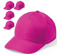 eBuyGB Unisex Kid's Adjustable Plain Hat Baseball Cap (Pack of 5)