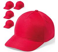 eBuyGB Unisex Kid's Adjustable Plain Hat Baseball Cap (Pack of 5)