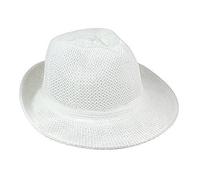 eBuyGB Unisex Summer Straw Style Hat, White, One Size