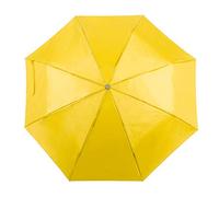 eBuyGB Unisex's Mini Folding Compact Pocket Umbrella Manual Opening Telescopic Wedding Lightweight Brolly with Carry Handle Strap and Colour Matchin Protective Sleeve, Yellow, 41"