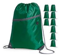 eBuyGB Unisex's Travel Sack Cinch Drawstring Zipper Bag, 10