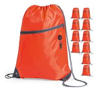 eBuyGB Unisex's Travel Sack Cinch Drawstring Zipper Bag, 10
