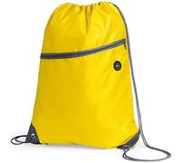 eBuyGB Unisex's Travel Sack Cinch Drawstring Zipper Bag, Yellow, 1
