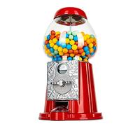 Ebuzz 11 Inch Metal Gumball Machine - Coin Operated Bubblegum Sweet Dispenser - Vending Vintage Retro Candy Kid Chewing Piggy Bank Adult Classic Jellybean Bubble Gum