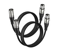 EBXYA XLR Cable 1M 2 Packs - Premium Balanced Microphone Cable with 3-Pin XLR Male to Female Mic Speaker Cable