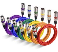 EBXYA XLR Cable 2m 6-Pack Multi-Colour for Studio & Live
