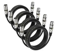 EBXYA XLR Cable Microphone Cable 3M 4 Packs Balanced Male to Female XLR Patch Cables for PA System, Studio Recorder, Amplifier, Mixer