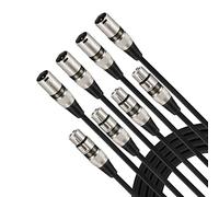 EBXYA XLR Microphone Cable - 0.5M, 4 Packs, Balanced Male to Female XLR Patch Cables for PA System, Studio Recorder, Amplifier, Mixer