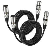 EBXYA XLR Microphone Cable 5m 2-Pack for Studio, Stage & DMX