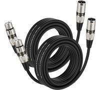 EBXYA XLR Microphone Cable 6m 2-Pack for Studio, Stage & DMX
