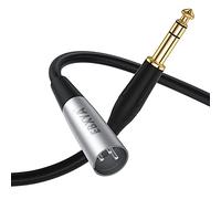 EBXYA XLR to TRS Male 2M/6ft 2packs 6.35mm Jack Microphone Cable Interconnect Cord Patch Lead