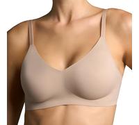 EBY Women's Seamless Adjustable Straps Bra, Opaque, Nude, L