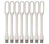 EBYPHAN 8pcs Mini USB Light for Keyboard, Flexible Laptop Light, Adjustable Notebook Computer Lamp (Gooseneck Structure, LED Lighting Source) (White)