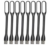 EBYPHAN 8pcs Mini USB Light for Keyboard, Flexible USB Laptop Light, Adjustable USB Lamp for Notebook Computer (Gooseneck Structure, LED Lighting Source) (Black)