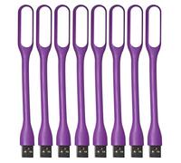 EBYPHAN 8pcs Mini USB Light for Keyboard, Flexible USB Laptop Light, Adjustable USB Lamp for Notebook Computer (Gooseneck Structure, LED Lighting Source) (Purple)