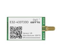 EBYTE 433MHz Lora Wireless Module E32-433T33D 33 Dbm Long Distance 12KM Lower Power Wake on Air Antenna Interface SMA-K RF Transceiver for Agricultural Application Smart Wear