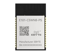 EBYTE ESP32-C5 2.4G 5.8G Wifi6 Ble6.0 Module Zigbee 3.0 E101-C5 Series 20dbm Long Distance AP STA AP+STA Industrial Grade (E101-C5WN8-PS)