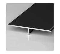 EBZFASO Aluminum T Molding Trim， Aluminum Transition Strip 30-60mm For Tile Wood Concrete Flooring(Black,50mm/2in*3ft)