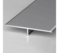 EBZFASO Aluminum T Molding Trim， Aluminum Transition Strip 30-60mm For Tile Wood Concrete Flooring(Dark Gray,60mm/2.4in*9ft)