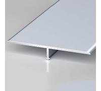 EBZFASO Aluminum T Molding Trim， Aluminum Transition Strip 30-60mm For Tile Wood Concrete Flooring(Gray,50mm/2in*9ft)