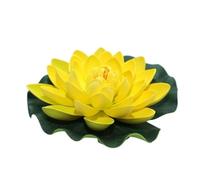 EBZFASO Artificial Lotus Flower, Artificial Floating Water Lily Lotus Flowers,17cm(Yellow)