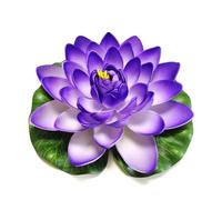 EBZFASO Artificial Lotus Flower, Artificial Lotus 10-60cm Floating Water Lily(17cm Blue)