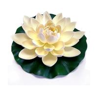 EBZFASO Artificial Lotus Flower, Artificial Lotus 10-60cm Floating Water Lily(28cm White)
