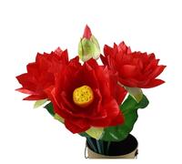 EBZFASO Artificial Lotus Flower, Artificial Lotus Flower Fake Silk Wedding Home Garden Floating Decor(The Big Red)
