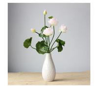EBZFASO Artificial Lotus Flower, Artificial Mini Lotus Bouquet 11pc for Wedding Home Decor(Light Pink)