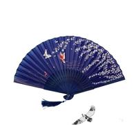 EBZFASO Folding Hand Fan, Silk Bamboo Folding Fan for Dance Stage Decoration(Fan-23)