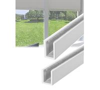 EBZFASO Light Blockers Side Tracks, Aluminium U Channel Light Blocking Strips Pack Of 2 Custom Length(160cm/63in)