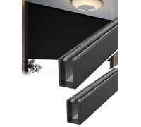 EBZFASO Light Blockers Side Tracks, Pack Of 2 Aluminium Alloy U Channel Window Light Blocking Strips(Black,80cm/31.5in)